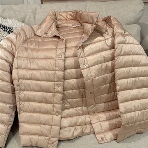 Pomander Place Champagne Blush Quilted Packable Puffer